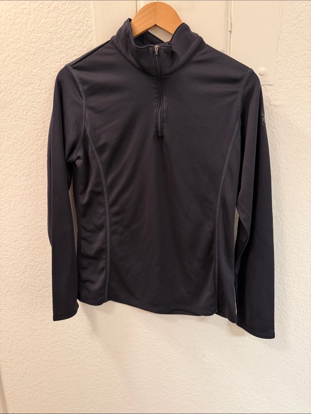 Men's Black Half-Zip Performance Sweater